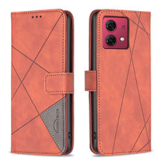 Coque Portefeuille Livre Cuir Etui Clapet B08F pour Motorola Moto G84 5G Orange