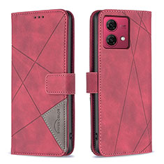 Coque Portefeuille Livre Cuir Etui Clapet B08F pour Motorola Moto G84 5G Rouge