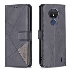 Coque Portefeuille Livre Cuir Etui Clapet B08F pour Nokia C21 Noir