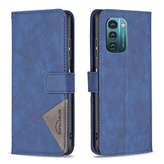 Coque Portefeuille Livre Cuir Etui Clapet B08F pour Nokia G11 Bleu