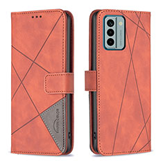 Coque Portefeuille Livre Cuir Etui Clapet B08F pour Nokia G22 Orange