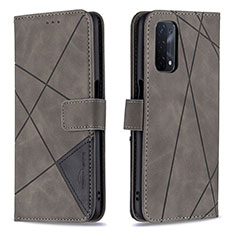 Coque Portefeuille Livre Cuir Etui Clapet B08F pour OnePlus Nord N200 5G Gris