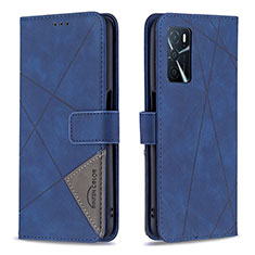 Coque Portefeuille Livre Cuir Etui Clapet B08F pour Oppo A16s Bleu