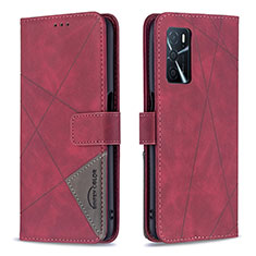 Coque Portefeuille Livre Cuir Etui Clapet B08F pour Oppo A16s Rouge