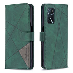 Coque Portefeuille Livre Cuir Etui Clapet B08F pour Oppo A16s Vert