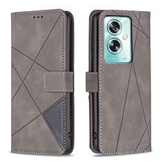 Coque Portefeuille Livre Cuir Etui Clapet B08F pour Oppo A2 5G Gris