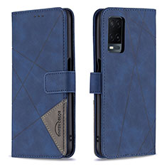 Coque Portefeuille Livre Cuir Etui Clapet B08F pour Oppo A54 4G Bleu