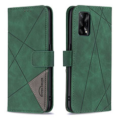 Coque Portefeuille Livre Cuir Etui Clapet B08F pour Oppo A74 4G Vert