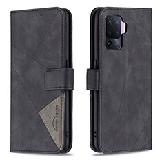 Coque Portefeuille Livre Cuir Etui Clapet B08F pour Oppo A94 4G Noir