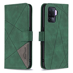 Coque Portefeuille Livre Cuir Etui Clapet B08F pour Oppo A94 4G Vert