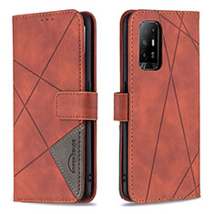 Coque Portefeuille Livre Cuir Etui Clapet B08F pour Oppo A94 5G Orange