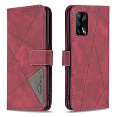 Coque Portefeuille Livre Cuir Etui Clapet B08F pour Oppo A95 4G Rouge