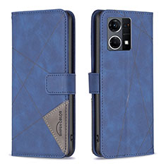 Coque Portefeuille Livre Cuir Etui Clapet B08F pour Oppo F21s Pro 4G Bleu