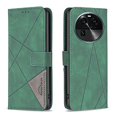 Coque Portefeuille Livre Cuir Etui Clapet B08F pour Oppo Find X6 Pro 5G Vert