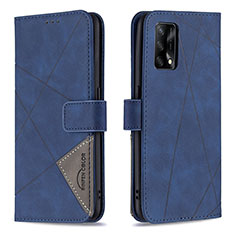 Coque Portefeuille Livre Cuir Etui Clapet B08F pour Oppo Reno6 Lite Bleu