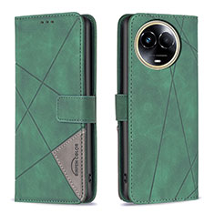 Coque Portefeuille Livre Cuir Etui Clapet B08F pour Realme 11 5G Vert