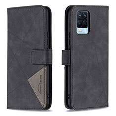 Coque Portefeuille Livre Cuir Etui Clapet B08F pour Realme 8 4G Noir