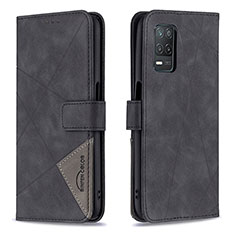 Coque Portefeuille Livre Cuir Etui Clapet B08F pour Realme 8 5G Noir