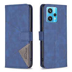 Coque Portefeuille Livre Cuir Etui Clapet B08F pour Realme 9 4G Bleu