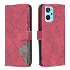 Coque Portefeuille Livre Cuir Etui Clapet B08F pour Realme 9i 4G Rouge