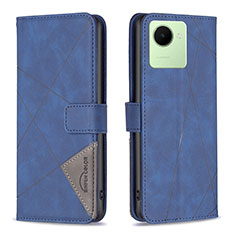 Coque Portefeuille Livre Cuir Etui Clapet B08F pour Realme C30 Bleu