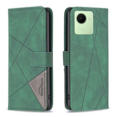 Coque Portefeuille Livre Cuir Etui Clapet B08F pour Realme C30s Vert