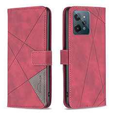 Coque Portefeuille Livre Cuir Etui Clapet B08F pour Realme C31 Rouge