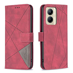 Coque Portefeuille Livre Cuir Etui Clapet B08F pour Realme C33 (2023) Rouge