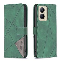 Coque Portefeuille Livre Cuir Etui Clapet B08F pour Realme C33 (2023) Vert