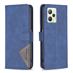 Coque Portefeuille Livre Cuir Etui Clapet B08F pour Realme C35 Bleu