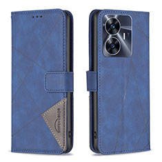 Coque Portefeuille Livre Cuir Etui Clapet B08F pour Realme C55 Bleu