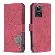 Coque Portefeuille Livre Cuir Etui Clapet B08F pour Realme GT Neo3 5G Rouge