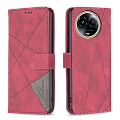 Coque Portefeuille Livre Cuir Etui Clapet B08F pour Realme V50s 5G Rouge