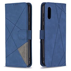 Coque Portefeuille Livre Cuir Etui Clapet B08F pour Samsung Galaxy A02 Bleu