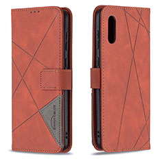 Coque Portefeuille Livre Cuir Etui Clapet B08F pour Samsung Galaxy A02 Orange