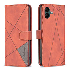 Coque Portefeuille Livre Cuir Etui Clapet B08F pour Samsung Galaxy A04 4G Orange