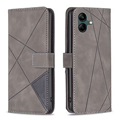 Coque Portefeuille Livre Cuir Etui Clapet B08F pour Samsung Galaxy A04E Gris