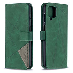 Coque Portefeuille Livre Cuir Etui Clapet B08F pour Samsung Galaxy A12 Nacho Vert