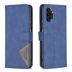Coque Portefeuille Livre Cuir Etui Clapet B08F pour Samsung Galaxy A13 4G Bleu