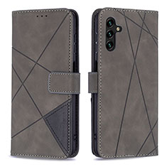 Coque Portefeuille Livre Cuir Etui Clapet B08F pour Samsung Galaxy A13 5G Gris