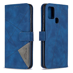 Coque Portefeuille Livre Cuir Etui Clapet B08F pour Samsung Galaxy A21s Bleu