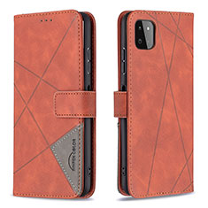 Coque Portefeuille Livre Cuir Etui Clapet B08F pour Samsung Galaxy A22 5G Orange