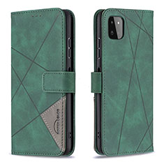 Coque Portefeuille Livre Cuir Etui Clapet B08F pour Samsung Galaxy A22s 5G Vert