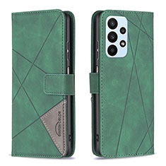 Coque Portefeuille Livre Cuir Etui Clapet B08F pour Samsung Galaxy A23 4G Vert