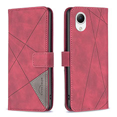 Coque Portefeuille Livre Cuir Etui Clapet B08F pour Samsung Galaxy A23e 5G Rouge