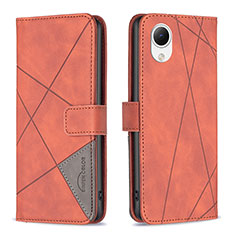 Coque Portefeuille Livre Cuir Etui Clapet B08F pour Samsung Galaxy A23s Orange