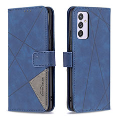 Coque Portefeuille Livre Cuir Etui Clapet B08F pour Samsung Galaxy A34 5G Bleu