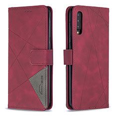 Coque Portefeuille Livre Cuir Etui Clapet B08F pour Samsung Galaxy A50S Rouge