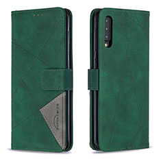 Coque Portefeuille Livre Cuir Etui Clapet B08F pour Samsung Galaxy A50S Vert