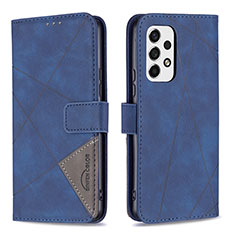 Coque Portefeuille Livre Cuir Etui Clapet B08F pour Samsung Galaxy A53 5G Bleu